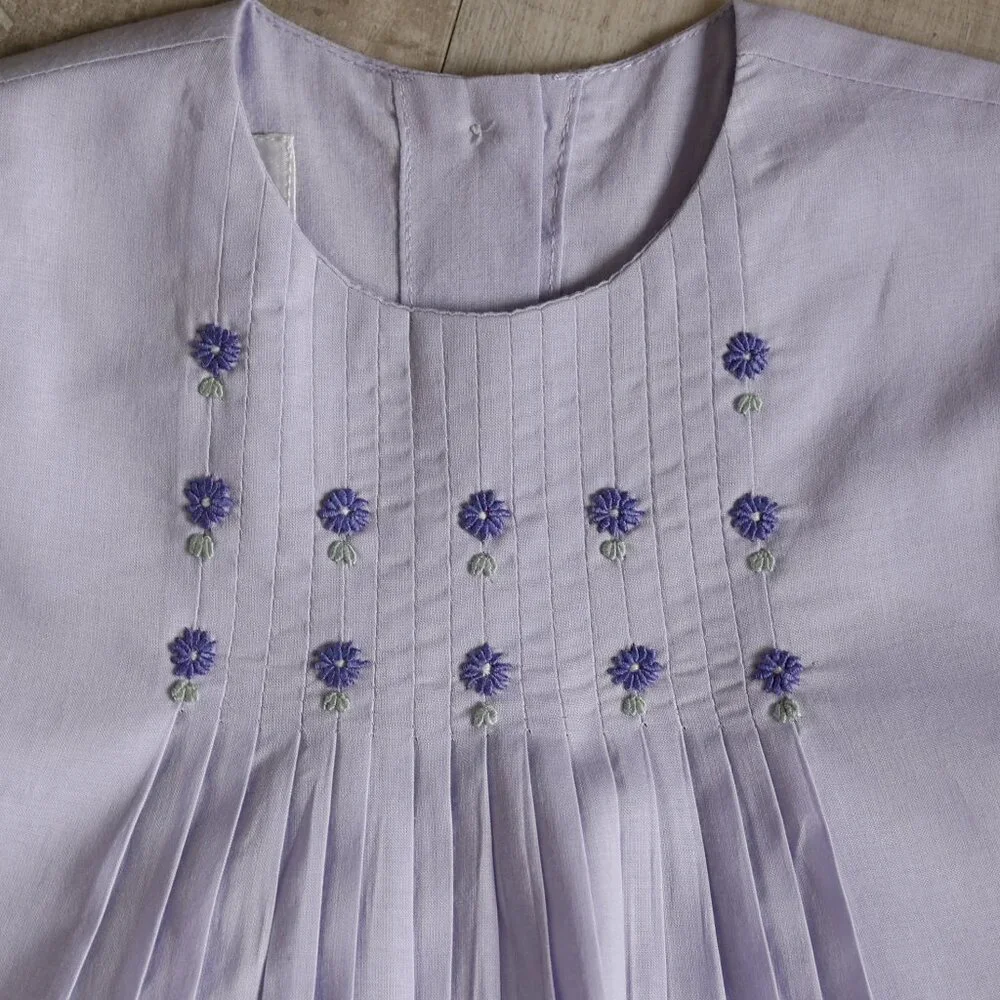 Strasburg Lavender Cotton RARE Set Embroidery Vacation Beach Portrait 3/6 Months